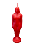 FIGURA DE CERA MUJER ROJA FV28